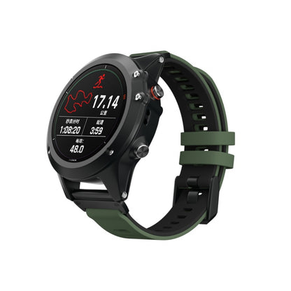 Bracelet de montre en silicone bicolore, For Garmin Fenix 6