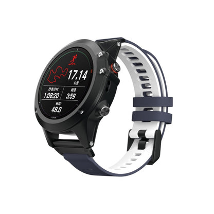 Bracelet de montre en silicone bicolore, For Garmin Fenix 6