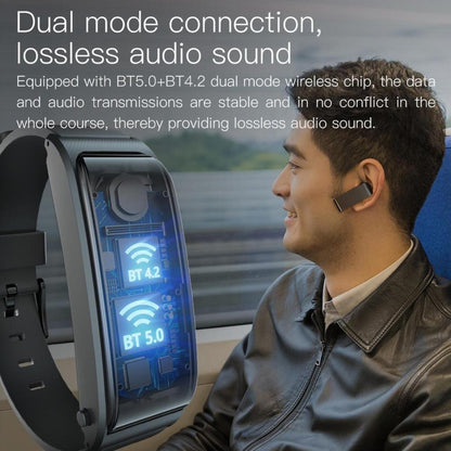 JAKCOM F2 1,28 pouces écran couleur TFT Bluetooth écouteur montre intelligente, prise en charge de la surveillance du sommeil/surveillance de la fréquence cardiaque/appel Bluetooth/mode multi-sports