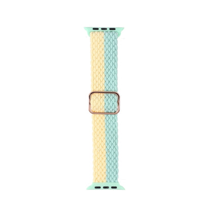 Bracelet de montre en nylon tissé rayé réglable pour la série Apple Watch, 7 41mm / 6&SE&5&4 40mm / 3&2&1 38mm, 7 45mm / 6&SE&5&4 44mm / 3&2&1 42mm