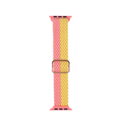 Bracelet de montre en nylon tissé rayé réglable pour la série Apple Watch, 7 41mm / 6&SE&5&4 40mm / 3&2&1 38mm, 7 45mm / 6&SE&5&4 44mm / 3&2&1 42mm