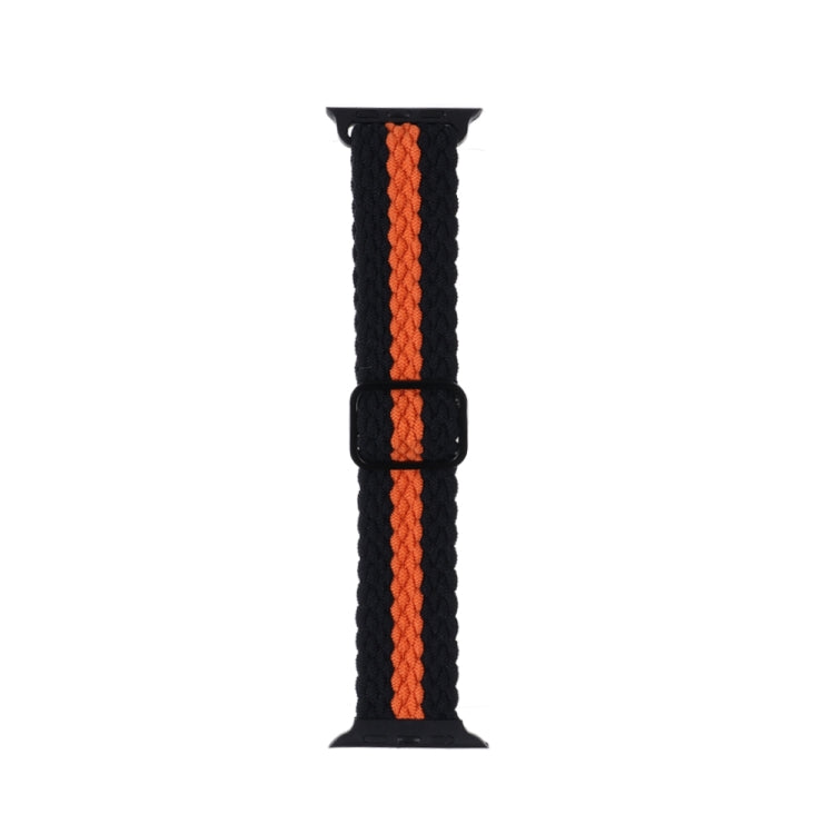 Bracelet de montre en nylon tissé rayé réglable pour la série Apple Watch, 7 41mm / 6&SE&5&4 40mm / 3&2&1 38mm, 7 45mm / 6&SE&5&4 44mm / 3&2&1 42mm