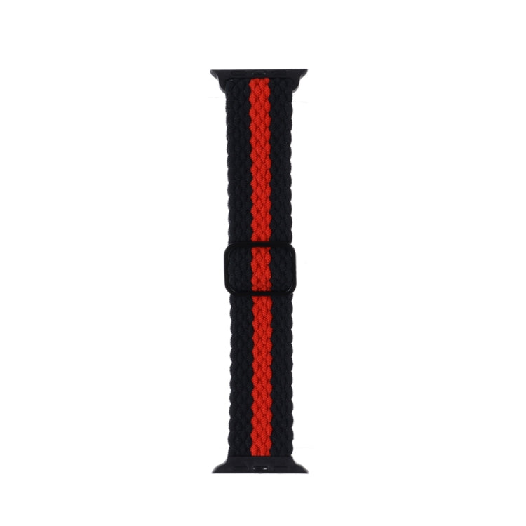 Bracelet de montre en nylon tissé rayé réglable pour la série Apple Watch, 7 41mm / 6&SE&5&4 40mm / 3&2&1 38mm, 7 45mm / 6&SE&5&4 44mm / 3&2&1 42mm