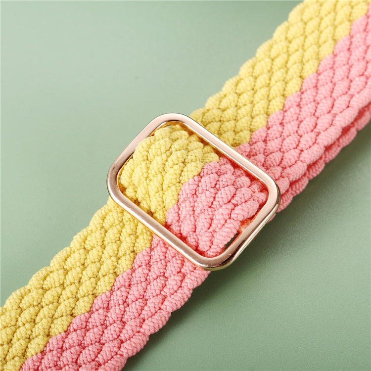 Bracelet de montre en nylon tissé rayé réglable pour la série Apple Watch, 7 41mm / 6&SE&5&4 40mm / 3&2&1 38mm, 7 45mm / 6&SE&5&4 44mm / 3&2&1 42mm
