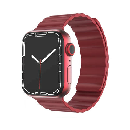 Bracelet de montre magnétique en silicone liquide Mutural pour la série Apple Watch, 7 41mm / 6&SE&5&4 40mm / 3&2&1 38mm, 7 45mm / 6&SE&5&4 44mm / 3&2&1 42mm