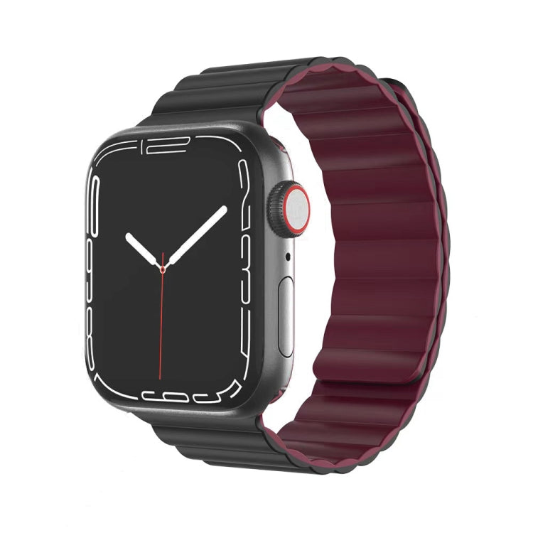 Bracelet de montre magnétique en silicone liquide de la série Mutural Moran pour la série Apple Watch, 7 41mm / 6&SE&5&4 40mm / 3&2&1 38mm, 7 45mm / 6&SE&5&4 44mm / 3&2&1 42mm