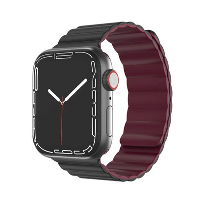 Bracelet de montre magnétique en silicone liquide de la série Mutural Moran pour la série Apple Watch, 7 41mm / 6&SE&5&4 40mm / 3&2&1 38mm, 7 45mm / 6&SE&5&4 44mm / 3&2&1 42mm