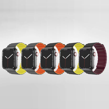 Bracelet de montre magnétique en silicone liquide de la série Mutural Moran pour la série Apple Watch, 7 41mm / 6&SE&5&4 40mm / 3&2&1 38mm, 7 45mm / 6&SE&5&4 44mm / 3&2&1 42mm
