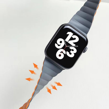 Bracelet de montre magnétique en silicone liquide de la série Mutural Moran pour la série Apple Watch, 7 41mm / 6&SE&5&4 40mm / 3&2&1 38mm, 7 45mm / 6&SE&5&4 44mm / 3&2&1 42mm