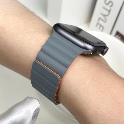 Bracelet de montre magnétique en silicone liquide de la série Mutural Moran pour la série Apple Watch, 7 41mm / 6&SE&5&4 40mm / 3&2&1 38mm, 7 45mm / 6&SE&5&4 44mm / 3&2&1 42mm