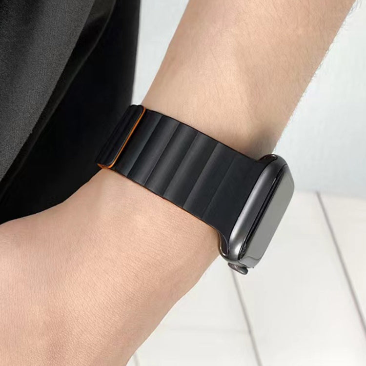 Bracelet de montre magnétique en silicone liquide de la série Mutural Moran pour la série Apple Watch, 7 41mm / 6&SE&5&4 40mm / 3&2&1 38mm, 7 45mm / 6&SE&5&4 44mm / 3&2&1 42mm