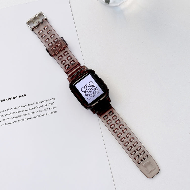 Bracelet de montre en TPU transparent à dégradé de gelée pour la série Apple Watch, 7 41mm / 6&SE&5&4 40mm / 3&2&1 38mm, 7 45mm / 6&SE&5&4 44mm / 3&2&1 42mm