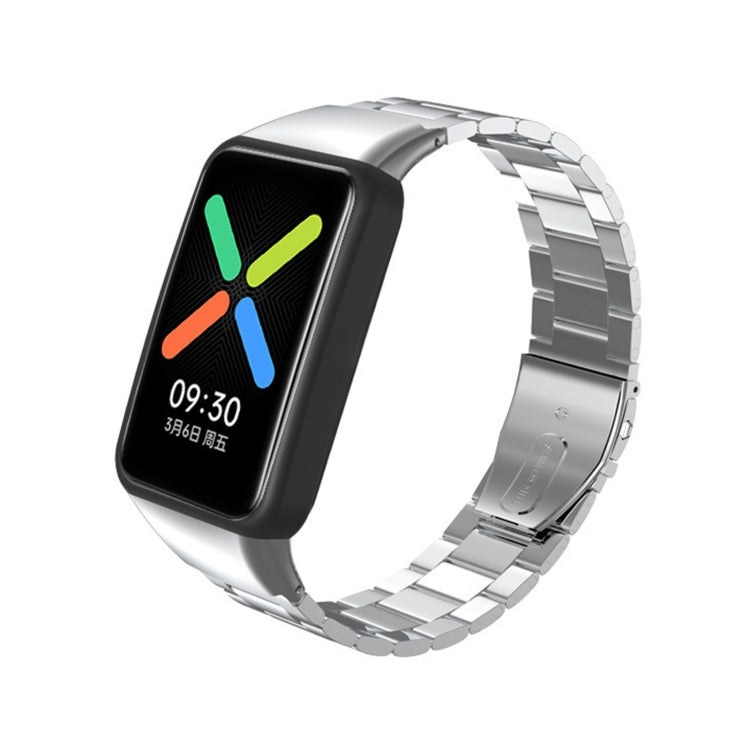 Bracelet de montre en acier inoxydable à trois perles, For OPPO Watch Free NFC