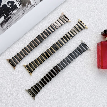 Bracelet de montre en acier à une perle en céramique pour la série Apple Watch, 7 41mm / 6&SE&5&4 40mm / 3&2&1 38mm, 7 45mm / 6&SE&5&4 44mm / 3&2&1 42mm