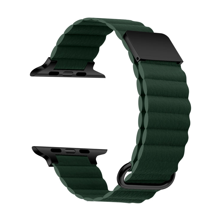 Bracelet de montre en cuir magnétique pour Apple Watch Series, 7 41mm / 6&SE&5&4 40mm / 3&2&1 38mm, 7 45mm / 6&SE&5&4 44mm / 3&2&1 42mm