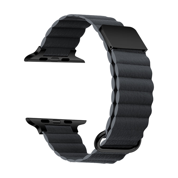 Bracelet de montre en cuir magnétique pour Apple Watch Series, 7 41mm / 6&SE&5&4 40mm / 3&2&1 38mm, 7 45mm / 6&SE&5&4 44mm / 3&2&1 42mm