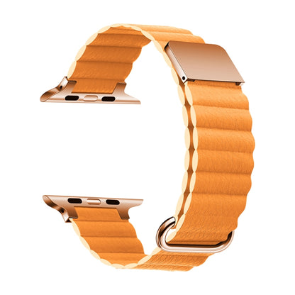 Bracelet de montre en cuir magnétique pour Apple Watch Series, 7 41mm / 6&SE&5&4 40mm / 3&2&1 38mm, 7 45mm / 6&SE&5&4 44mm / 3&2&1 42mm