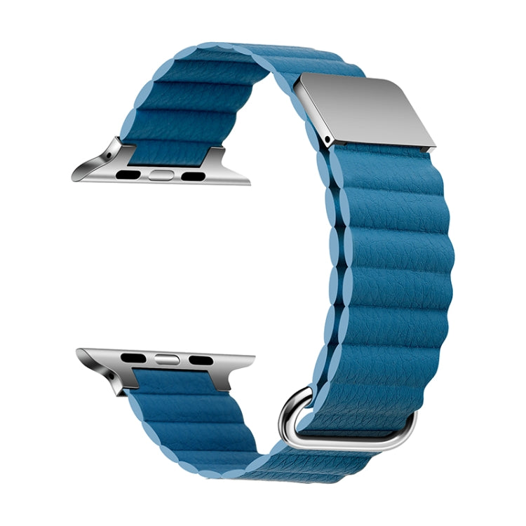Bracelet de montre en cuir magnétique pour Apple Watch Series, 7 41mm / 6&SE&5&4 40mm / 3&2&1 38mm, 7 45mm / 6&SE&5&4 44mm / 3&2&1 42mm