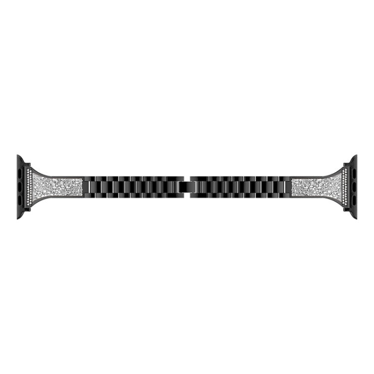Bracelet de montre en cuir incrusté de diamants pour la série Apple Watch, 7 41mm / 6&SE&5&4 40mm / 3&2&1 38mm, 7 45mm / 6&SE&5&4 44mm / 3&2&1 42mm