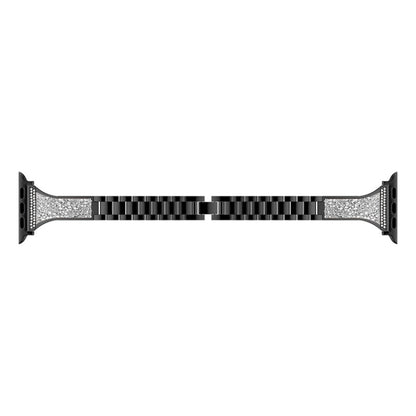 Bracelet de montre en cuir incrusté de diamants pour la série Apple Watch, 7 41mm / 6&SE&5&4 40mm / 3&2&1 38mm, 7 45mm / 6&SE&5&4 44mm / 3&2&1 42mm
