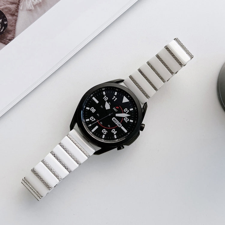 Bracelet de montre en acier à une perle en céramique, 20mm, 22mm