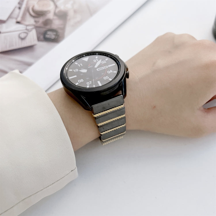 Bracelet de montre en acier à une perle en céramique, 20mm, 22mm