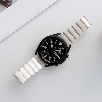 Bracelet de montre en acier à une perle en céramique, 20mm, 22mm