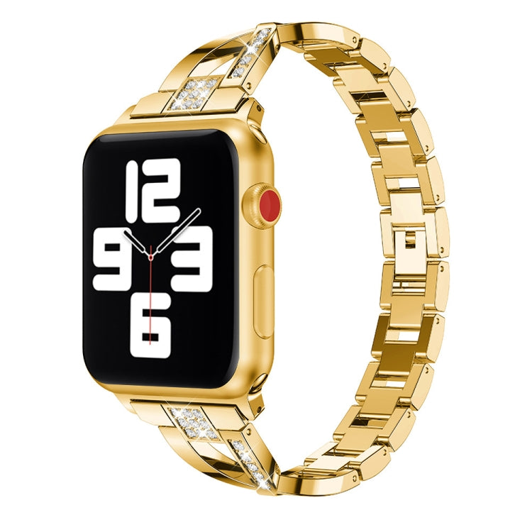 Bracelet de montre en acier inoxydable incrusté de diamants pour la série Apple Watch, 7 41mm / 6&SE&5&4 40mm / 3&2&1 38mm, 7 45mm / 6&SE&5&4 44mm / 3&2&1 42mm
