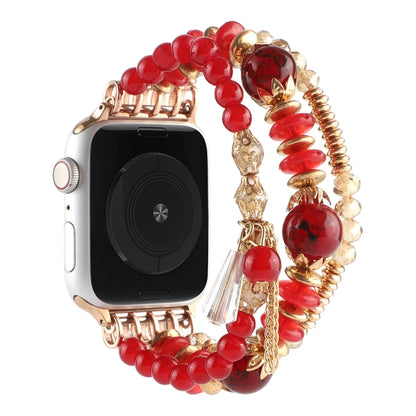 Bracelet de montre en perles pour la série Apple Watch, 7 41mm / 6&SE&5&4 40mm / 3&2&1 38mm, 7 45mm / 6&SE&5&4 44mm / 3&2&1 42mm