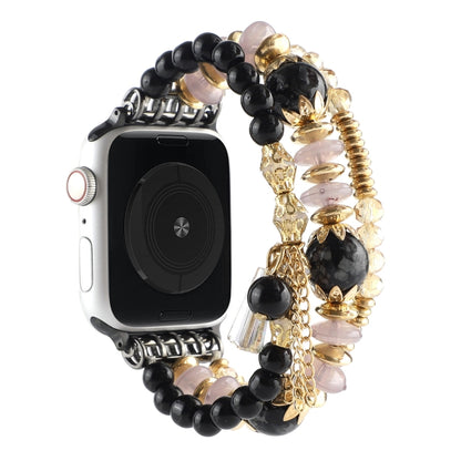 Bracelet de montre en perles pour la série Apple Watch, 7 41mm / 6&SE&5&4 40mm / 3&2&1 38mm, 7 45mm / 6&SE&5&4 44mm / 3&2&1 42mm