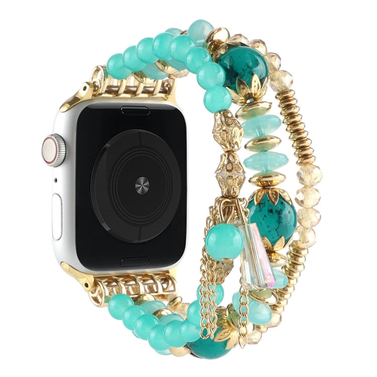 Bracelet de montre en perles pour la série Apple Watch, 7 41mm / 6&SE&5&4 40mm / 3&2&1 38mm, 7 45mm / 6&SE&5&4 44mm / 3&2&1 42mm