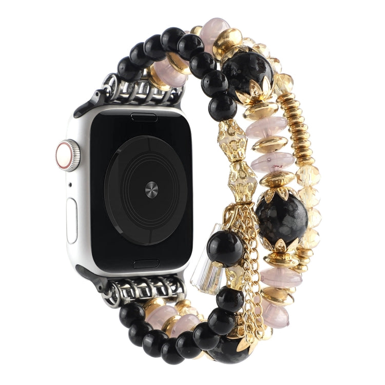 Bracelet de montre en perles pour la série Apple Watch, 7 41mm / 6&SE&5&4 40mm / 3&2&1 38mm, 7 45mm / 6&SE&5&4 44mm / 3&2&1 42mm