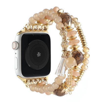 Bracelet de montre en perles pour la série Apple Watch, 7 41mm / 6&SE&5&4 40mm / 3&2&1 38mm, 7 45mm / 6&SE&5&4 44mm / 3&2&1 42mm