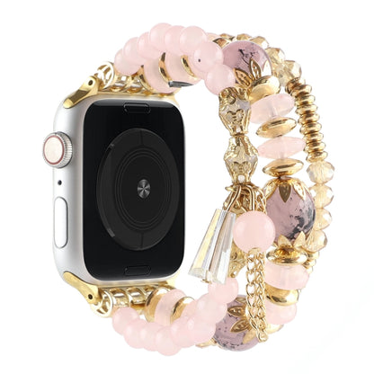 Bracelet de montre en perles pour la série Apple Watch, 7 41mm / 6&SE&5&4 40mm / 3&2&1 38mm, 7 45mm / 6&SE&5&4 44mm / 3&2&1 42mm