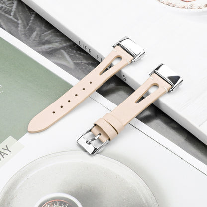 Bracelet de montre en cuir à queue pointue FC5-18, For Fitbit Charge 5