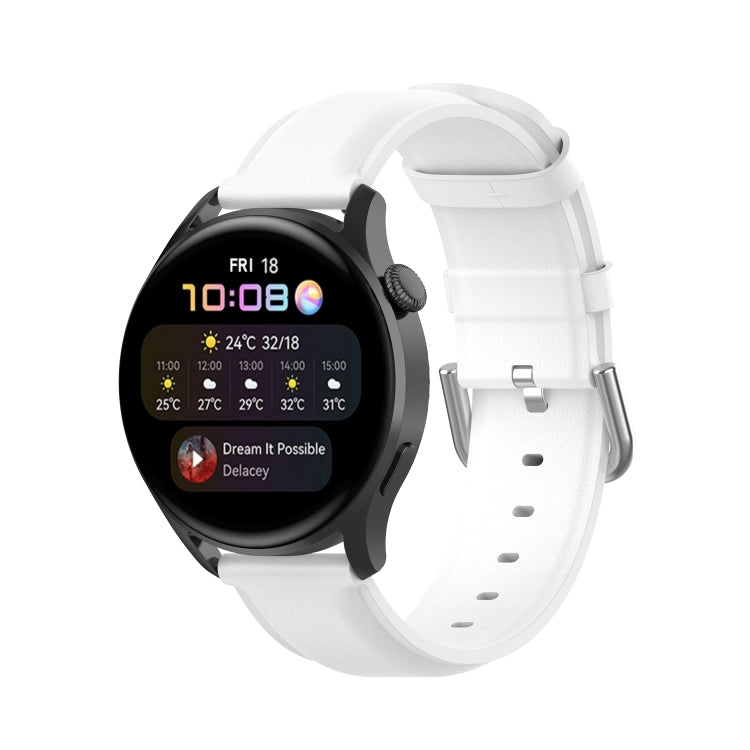 Bracelet de montre en cuir à queue ronde, For Huawei Watch GT 3 46mm/GT Runner, For Huawei Watch GT 3 42mm