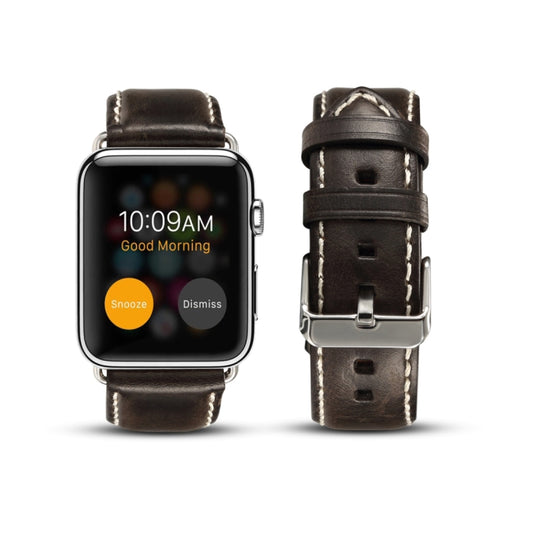 Bracelet de montre rétro en cuir de vachette Oil Wax, For Apple Watch Series, For Apple Watch Series 5
