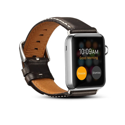 Bracelet de montre rétro en cuir de vachette Oil Wax, For Apple Watch Series, For Apple Watch Series 5