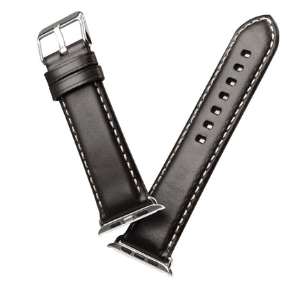 Bracelet de montre rétro en cuir de vachette Oil Wax, For Apple Watch Series, For Apple Watch Series 5