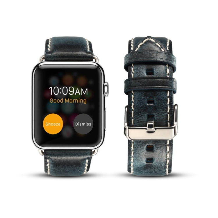 Bracelet de montre rétro en cuir de vachette Oil Wax, For Apple Watch Series, For Apple Watch Series 5
