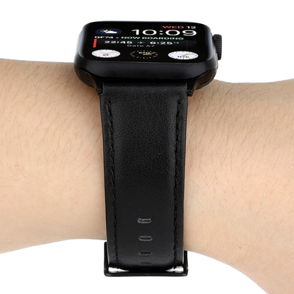 Huile Wax Crazy Horse Texture Bracelet en cuir véritable, For Apple Watch Series, For Apple Watch Series 5