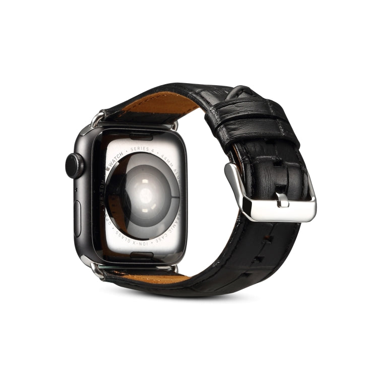 Bracelet de montre en cuir de vachette à texture crocodile, For Apple Watch Series, For Apple Watch Series 5