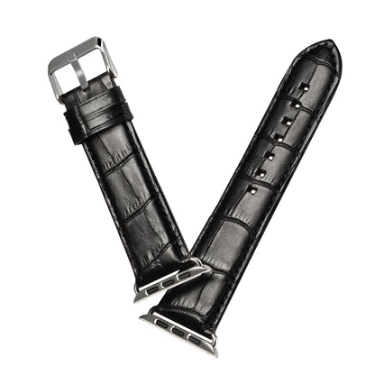 Bracelet de montre en cuir de vachette à texture crocodile, For Apple Watch Series, For Apple Watch Series 5