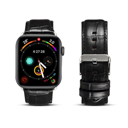 Bracelet de montre en cuir de vachette à texture crocodile, For Apple Watch Series, For Apple Watch Series 5