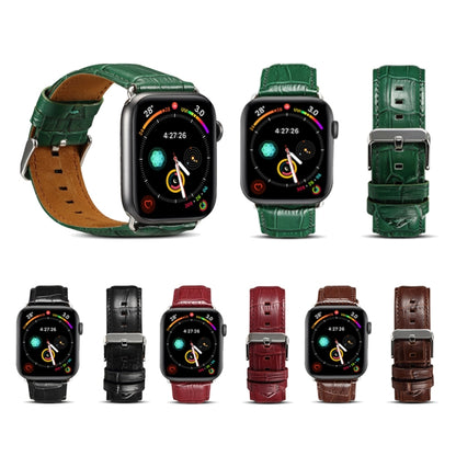 Bracelet de montre en cuir de vachette à texture crocodile, For Apple Watch Series, For Apple Watch Series 5