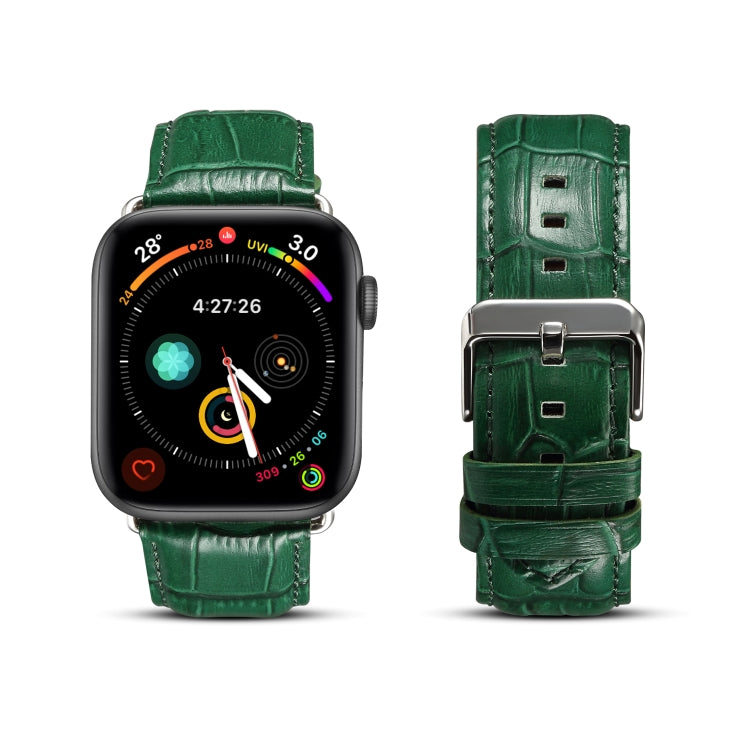Bracelet de montre en cuir de vachette à texture crocodile, For Apple Watch Series, For Apple Watch Series 5