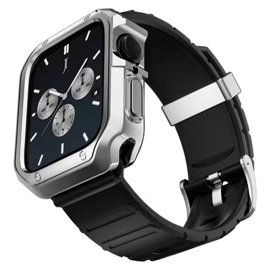 Bracelet de montre en silicone + ensemble de boîtier de montre, For Apple Watch Series 9 / 8 / 7 41mm, For Apple Watch Series 9 / 8 / 7 45mm