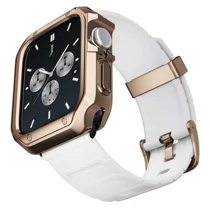 Bracelet de montre en silicone + ensemble de boîtier de montre, For Apple Watch Series 9 / 8 / 7 41mm, For Apple Watch Series 9 / 8 / 7 45mm