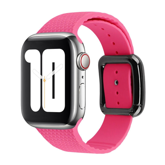 Bracelet de montre en silicone à boucle noire pour la série Apple Watch, 7 41mm / 6&SE&5&4 40mm / 3&2&1 38mm, 7 45mm / 6&SE&5&4 44mm / 3&2&1 42mm