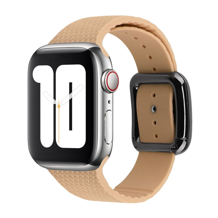 Bracelet de montre en silicone à boucle noire pour la série Apple Watch, 7 41mm / 6&SE&5&4 40mm / 3&2&1 38mm, 7 45mm / 6&SE&5&4 44mm / 3&2&1 42mm